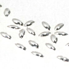 SHAREYDVA ミニリーフ シルバー 1×2mm 50P ネイルアート メタルスタッズ メタルパーツ ネイル用品