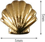 【メール便OK】繊細で可愛いらしい貝殻を表現したメタルパーツ。カラー：ゴールド。サイズ：5ミリ。容量：30個入り※この商品はメーカー取り寄せ商品になります。メーカー欠品や廃盤の際には必ずご連絡を差し上げてからの商品発送となりますので、ご連絡先の明記をお願い致します。▼登録カテゴリ【 ネイル用品 &gt; アートアクセサリー &gt; メタルパーツ &gt; Pieadra（メタルシェル） 】