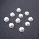 MysticFlakes パールストーン ホワイト 5mm 30P ネイルアート ネイルストーン ネイル用品