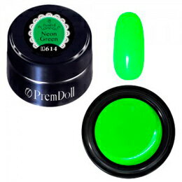 PREGEL プリムドール DOLL-614 ネオングリーン 3g ソークオフ カラージェル ジェルネイル ネイル用品