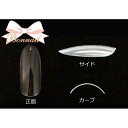 Bonnail クリアラウンドロングチップ C30R300 #02 50P クリア ネイルチップ グルー ラップ関連ネイル用品