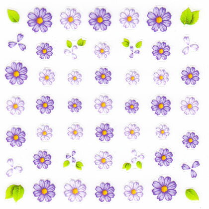 SHAREYDVA ネイルシール フルール パープル ネイルアート ネイルシール 押し花 ドライフラワー ネイル用品
