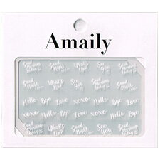 Amaily ネイルシール NO.2-13 GM 白 ネイルアート ネイルシール ネイル用品