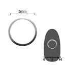 SHAREYDVA ソフト サークル 5mm シルバー 太(中抜き) 6P ネイルアート ネイルパーツ メタルスタッズ メタルパーツ ネイル用品