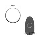 SHAREYDVA ソフト サークル 5mm シルバー 細(中抜き) 6P ネイルアート ネイルパーツ メタルスタッズ メタルパーツ ネイル用品