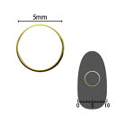 SHAREYDVA ソフト サークル 5mm ゴールド 細(中抜き) 6P ネイルアート ネイルパーツ メタルスタッズ メタルパーツ ネイル用品