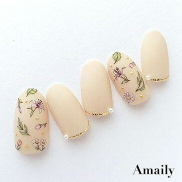 Amaily ネイルシール No. 1-16 ボタニカル 【ネイルアート/ネイルシール/ネイル用品/ネイルグッズ／セルフネイル】