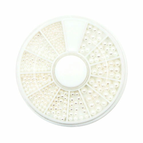 Bonnail 円盤パールセット ホワイト ネイルアート ネイルパーツ ネイルストーン ネイル用品