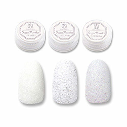 PREGEL シュガーパウダー3色セット 【ネイルアート/ラメ/ホログラム/グリッター/ネイル用品】