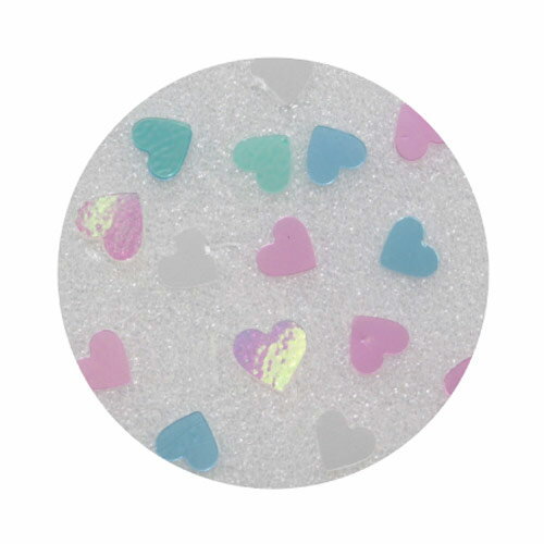 Charlon ミニハート ユニコーンカラー ネイルアート ラメ ホログラム グリッター ネイル用品