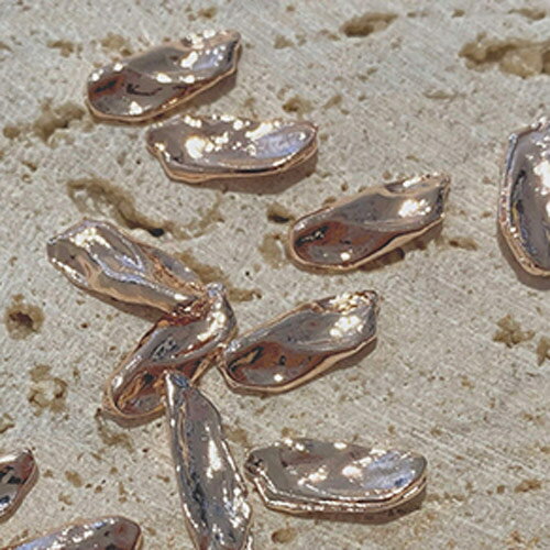 D.nail ロングメタル MIX ピンクゴールド 10P ネイルアート ネイルパーツ メタルスタッズ メタルパーツ