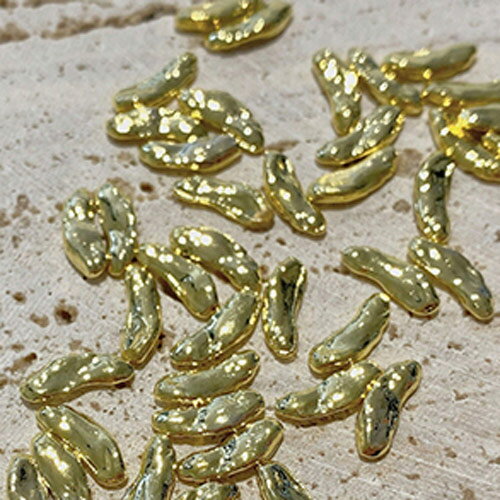 D.nail ロングメタル S ゴールド 10P ネイルアート ネイルパーツ メタルスタッズ メタルパーツ