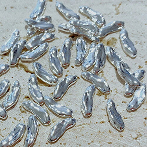 D.nail ロングメタル S シルバー 10P ネイルアート ネイルパーツ メタルスタッズ メタルパーツ