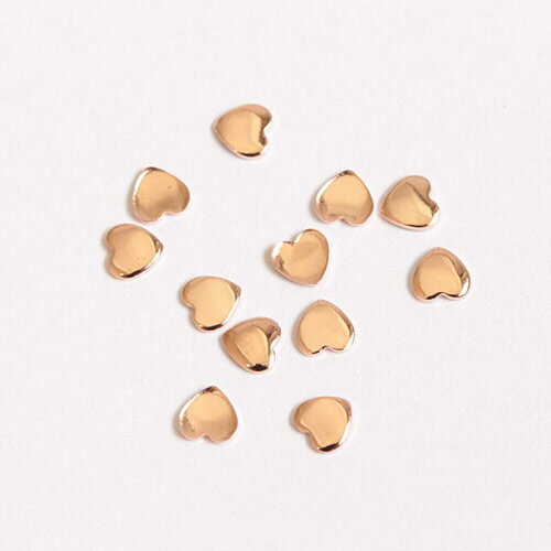 SHAREYDVA スタッズ メタルハート 30P ピンクゴールド ネイルアート ネイルパーツ メタルスタッズ メタ..