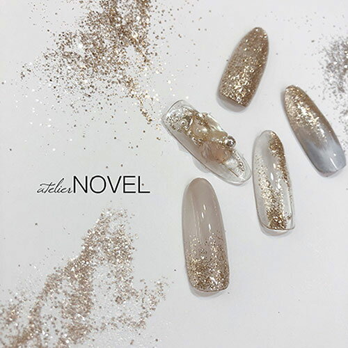 ネルパラのNOVEL Desert sand glitter 1.6g G26 ノヴェル ネイルアート ジェルネイル ネイルアート ラメ グリッター パウダー｜アングル2