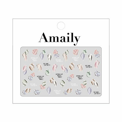 Amaily ネイルシール NO.5-44 クレイパレット ネイルシール ジェルネイル フラワー 花 ネイルアート