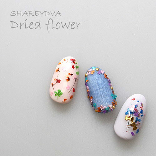 SHAREYDVA レースドライフラワー パステルピンク ドライフラワー お花 押し花 フラワーネイル ジェルネイル ネイルアート