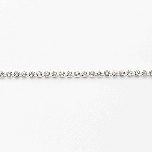 MATIERE シルバーラインストーンチェーン クリスタル 2mm マティエール ネイルチェーン ネイルアート ..