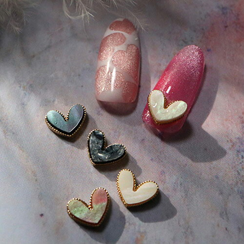 SONAIL PLUS 山崎セレクト メタリックフレーム ピュア ハート 4色 ジェルネイル ネイルアート ネイルパ..