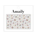 Amaily ネイルシール NO.3-40 アーティスティックフラワー (ペール) ネイルアート ネイルシール ネイル用品