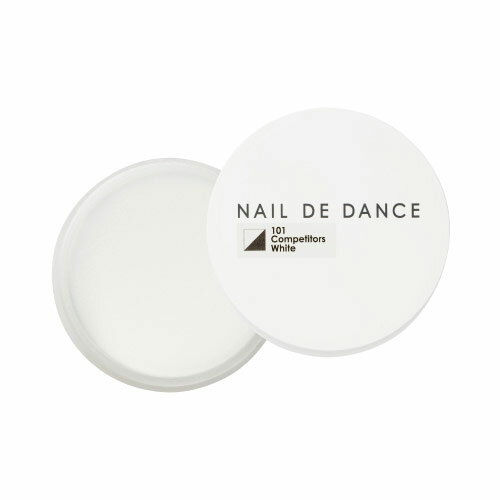 Nail de Dance パウダー 101 コンペティターズホワイト 20g アクリルパウダー スカルプ アクリル 長さ出し 3D ネイル 検定