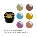 Naility! ジェルネイルカラー プランプオイルカラーシリーズ 6色セット 493 【ネイリティー カラージェル 秋 くすみカラー ジェルネイル】