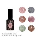 Naility! ステップレスジェル エレクトリカルライツシリーズ 6色セット 499 【ジェルネイル フラッシュジェル カラージェル セルフネイル ネイリティー】