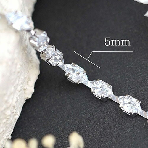 D.nail デコレーションチェーン リーフ シルバー L