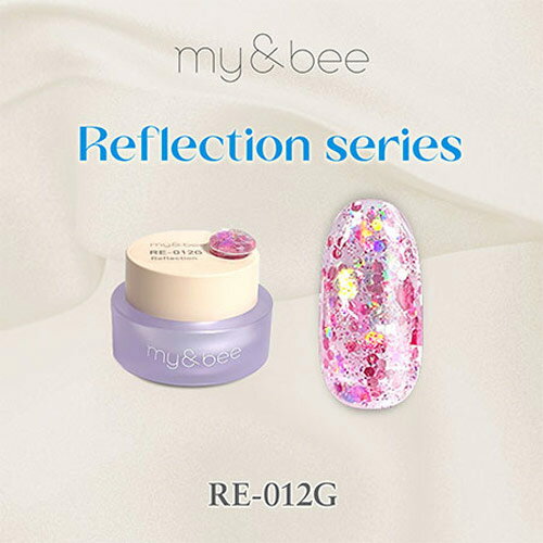my&bee カラージェル リフレクション012 RE-012G 4g 【ジェルネイル　カラージェル　ラメ　ホロ】