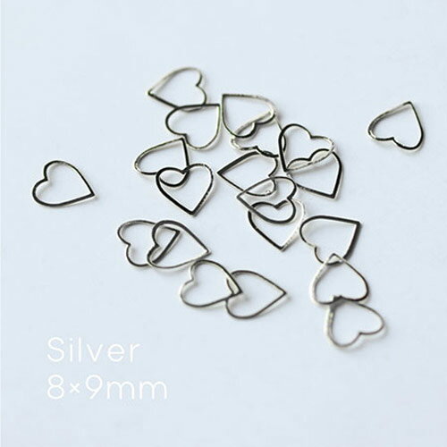 Bonnail くりぬきハートフレーム シルバー 8×9mm