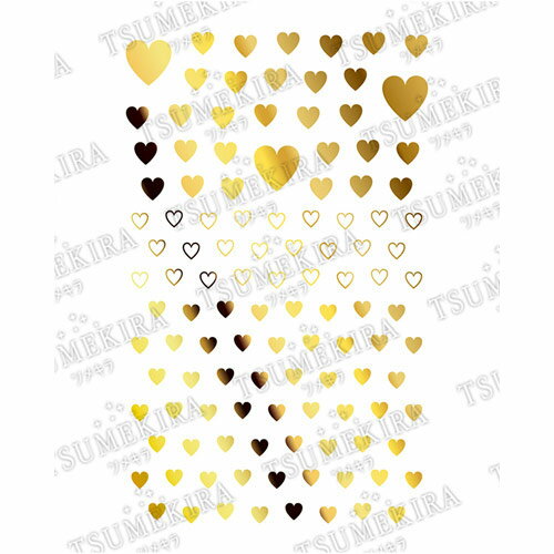 乐天商城 - TSUMEKIRA 【es】カラーハート GOLD（ゴールド）（ジェル専用） 【ネイルシール　ツメキラ　ジェルネイル　セルフネイルにおすすめ】