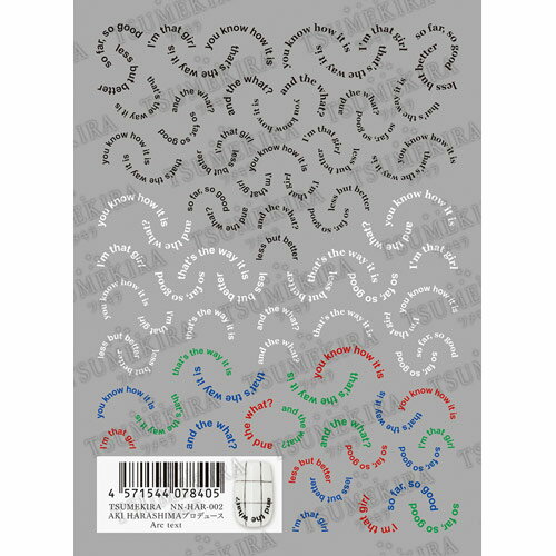 TSUMEKIRA AKI HARASHIMAプロデュース Arc text 【ネイルシール　ツメキラ　セルフネイル　ジェルネイル】