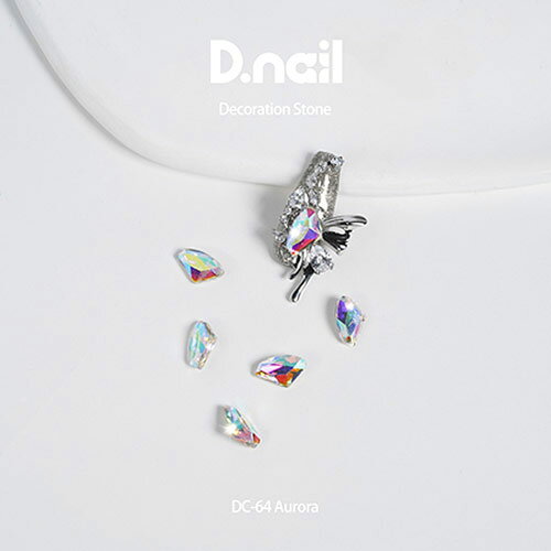 D.nail デコレーションストーン DC-64 エッジカット オーロラ 【ネイルパーツ　ストーン】
