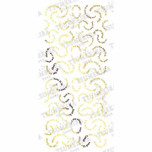 美甲贴 - TSUMEKIRA AKI HARASHIMAプロデュース Arc text gold（ジェル専用） 【ネイルシール　ツメキラ　ジェルネイル】