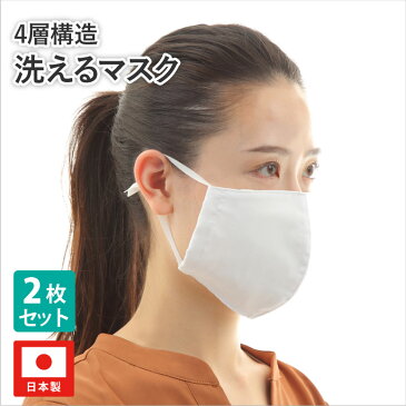 【 送料無料 】マスク 2枚セット 日本製 マスク 洗える 立体型 大人 無地 男女兼用 送料無料 花粉対策 花粉症