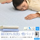 爽やかに眠る 水洗い敷きパッド ダブル 綿100％ 140×205cm ワンウォッシュ加工　吸湿性 吸汗性 コットン100％ 洗える ベッド 寝具 水洗いキルト 実用的 PD3126 2