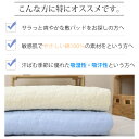 爽やかに眠る 水洗い敷きパッド ダブル 綿100％ 140×205cm ワンウォッシュ加工　吸湿性 吸汗性 コットン100％ 洗える ベッド 寝具 水洗いキルト 実用的 PD3126 3