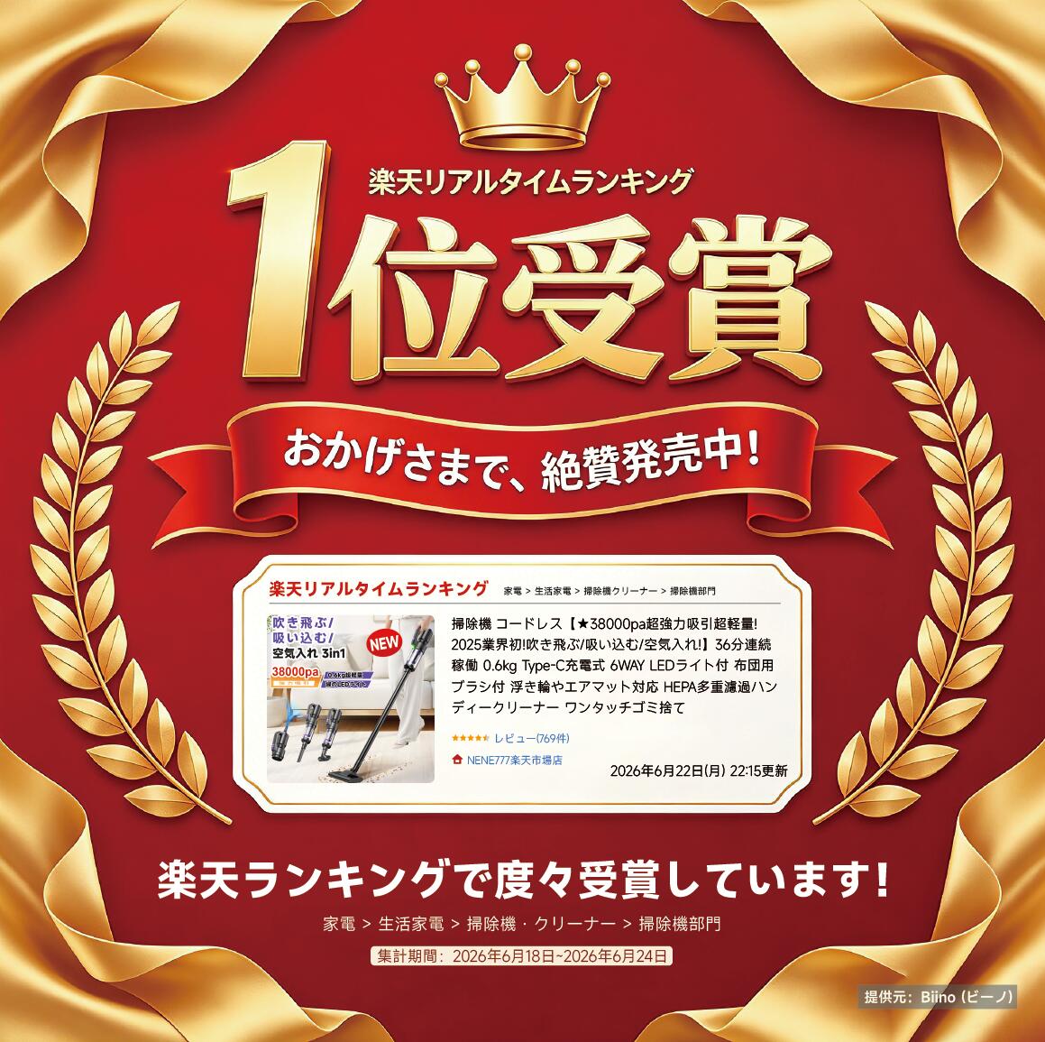 掃除機 コードレス【★38000pa超強力吸引!P5倍 超軽量! 2026改良進化モデル!吹き飛...