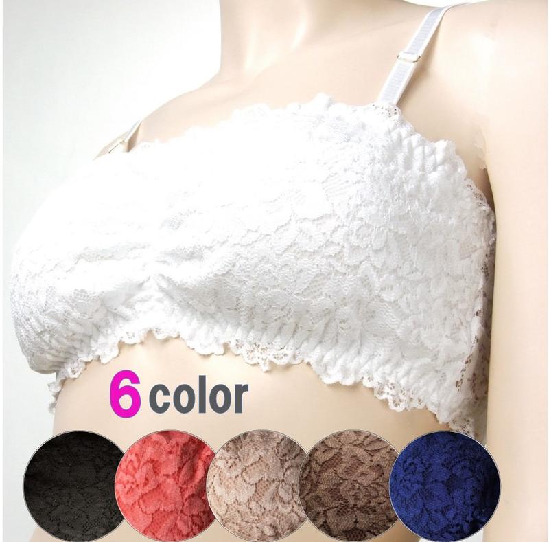 ノンワイヤー チューブトップブラジャーAfter nine総レース シリーズストレッチの効いたレース＆ワイヤーなしで快適【Ladies：レースブラジャー】「あす楽対応」