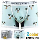 ボクサーパンツ TROPICAL RESORT メンズ下着アンダーウェア ヤシの木 DARKSHINY【MENS:PALM】