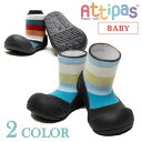 ベビーシューズ Attipas ボーダーソックスシューズ レインボー【BABY:BORDER】「あす楽対応」