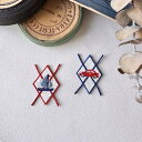 アーガイル//ヨット くるま 刺繍 アイロンワッペン 2種類 アップリケ 入園グッズ 入園準備 入学準備 手芸 大人向け シンプル 上品 アイロン おしゃれ デ...