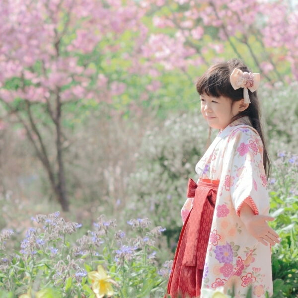 七五三 髪飾り 子供【ゆめかわ和飾りリボン チェリーアナベルと山桜】ベビーヘアバンド/キッズヘアクリップ/コームから選べるヘアアクセサリー 三歳 七歳 着物 赤ちゃん 花 日本製 お食い初め 初節句 和装 ベビー袴 女の子 100日 和 卒業式 ひな祭り ヘアバンド 送料無料