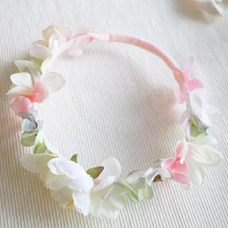 nene'sdeco（ネネズデコ）『newbone花冠ヘアバンドミルキーピンクの小花』