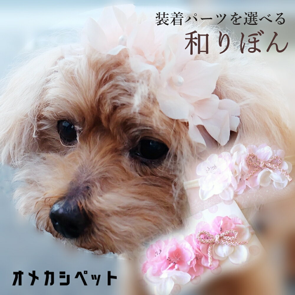 ひなまつり 犬 着物 衣装 耳飾り 花冠 ヘアバンド 花飾り わんこ 小型犬 中型犬 猫 うさぎ 桜 JDバレッタ 【はんなり山桜と組紐リボン花冠ヘッドバンド】 おひな祭り ペット用 大型犬 犬服 ヘアアクセサリー パピー 子犬 ドッグアクセ お誕生日 撮影会 ウサギ ねこ コーギー オメカシペット ペット用花飾り、ふわふわ桜のおひな祭りお花ヘッドアクセサリー。コードストッパー付きゴム紐で簡単装着です。おひなまつり・お正月ギフトにもおすすめです。 ※着用画像は違う商品ですが、雰囲気の似たヘアバンドです。ご参考になさって下さい。柔らかなお色の山桜をヘアバンドにしました。江戸織金糸組紐をリボンにして飾りました。白い桜は、うっすらと縁がピンク色ピンクの桜ははんなりした桃色です。真っ白なあじさいを混ぜて可愛らしくやわらかに仕上げました。お着物にもお洋服にもとてもよく合います。春色の可愛らしいお花ですので、おひなまつりやお花見におすすめです。花部分全長：12〜13cmヘアバンド対象頭囲：26cm〜50cmアーティフィシャルフラワー（高級造花）でお作りした花冠ヘアバンド。長く綺麗なお色を楽しめます。水溶性の接着剤は使用していませんので、少しの水濡れなら大丈夫。（洗ってしまうとお花の染料が落ちる事があります。）コームピンの長さ：3cmコードストッパー付きゴムの長さ：40cmプラスチックバレッタ長さ：5cmレース長さ：80cmふわふわバンド：20～50cm（40cmまでならあご下でも苦しくなくお使い頂けます。）お好きな装着パーツを選べます。わんちゃんねこちゃんの毛質や長さに合わせてお選び下さい。【関連カテゴリー】ペットアクセサリー ドッグアクセサリー ドッグチョーカー わんこ撮影会 猫 ねこ 兎 ウサギ 年賀状 ペットアクセサリー ペット花冠 ペット用はなかんむり おうちフォト ペットフォト フォトスタジオ フォトグラファー 犬和風 犬着物 犬浴衣 ドッグフォト キャットフォト 日本 猫着物 ねこちゃん フラワーアクセサリー ネネズデコ nenesdeco うちの子 2