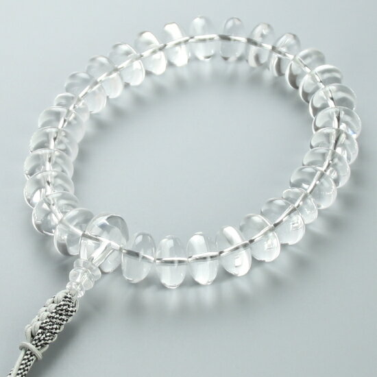 浄土真宗日本製数珠男性用本水晶みか...