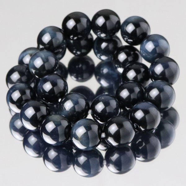 ホークスアイ(青虎目石) ブレスレット 約8mm ストレート【パワーストーン 天然石 ブルータイガーアイ メンズ レディース 男性用 女性用 プレゼント ギフト...