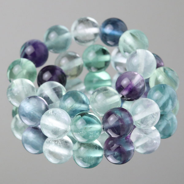 フローライト ブレスレット 約8mm 4A ストレート【パワーストーン 天然石 蛍石 ホタル石 ほたる石 メンズ レディース 男性用 女性用 グリーン パープル...