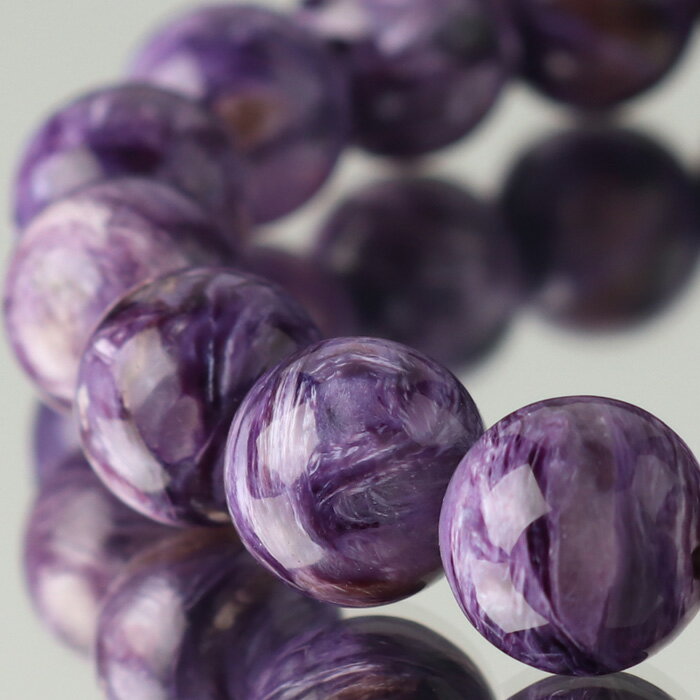 チャロアイト ブレスレット 約10.5mm ストレート 桐箱入り【パワーストーン 世界3大スピリチュアルストーン 天然石 ヒーリングストーン メンズ レディース...