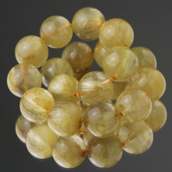 【現品お届け!】ルチルクォーツ ブレスレット 約12mm 3A ストレート【パワーストーン ゴールドルチル 金線入水晶 ゴールドルチルクォーツ 針水晶 メンズ ...